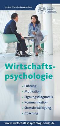 Flyer der Sektion Wirtschaftspsychologie